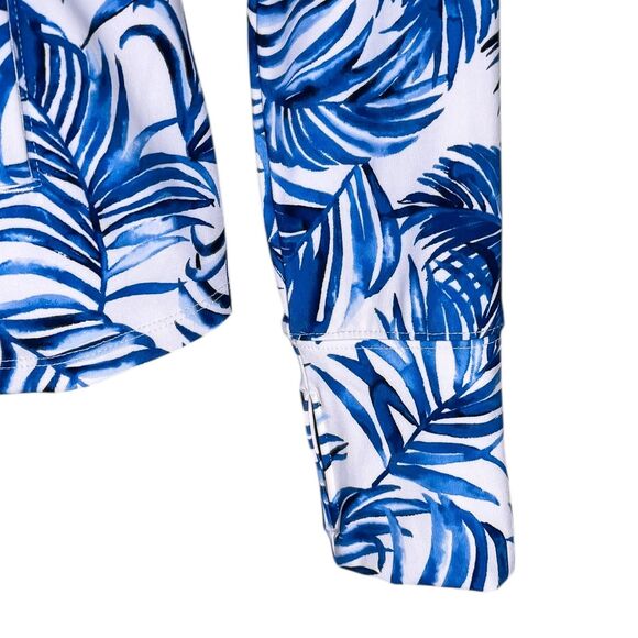 Tommy Bahama Golf Zip Up Jacket Blue White Sporty Vacation Tropical Resortwear S - Picture 9 of 9